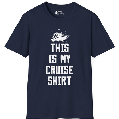 This Is My Cruise Shirt Bold Cruise Ship Graphic Tee — T-Shirt T-Shirt – Navy – Best Cruise Shirts