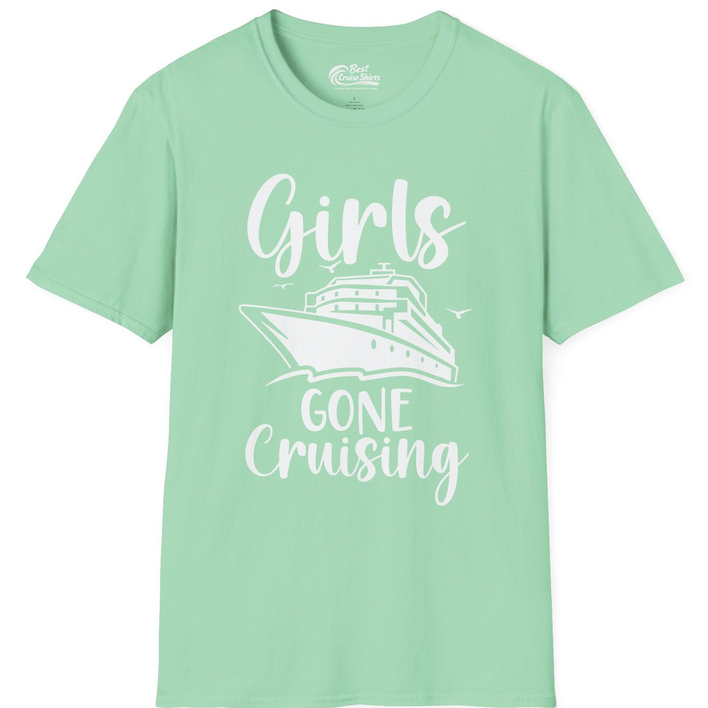 Girls Gone Cruising Group Cruise Shirt T-Shirt – Mint Green – Best Cruise Shirts
