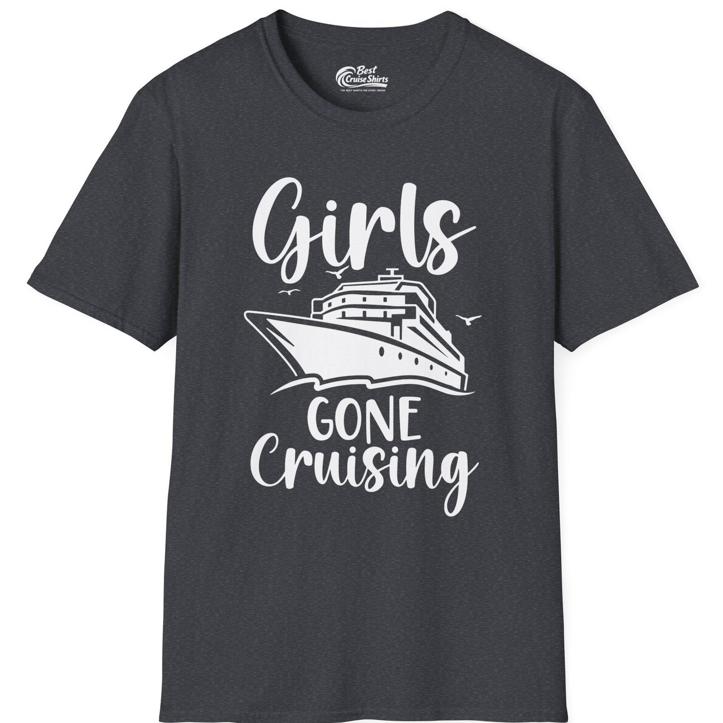 Girls Gone Cruising Group Cruise Shirt T-Shirt – Dark Heather Grey – Best Cruise Shirts