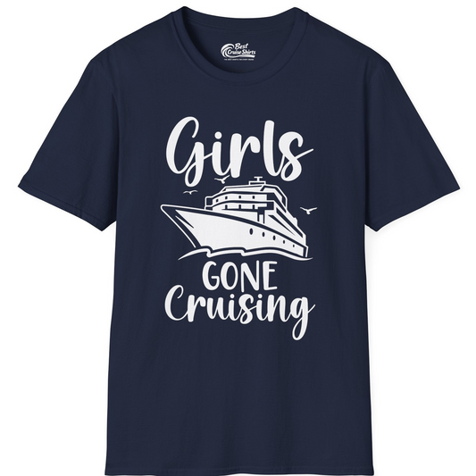 Girls Gone Cruising Group Cruise Shirt T-Shirt – Navy – Best Cruise Shirts