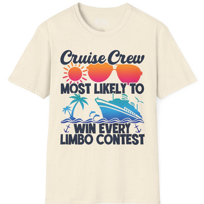 Cruise Crew Limbo Contest Funny Group Caribbean Party Shirt — T-Shirt T-Shirt – Natural – Best Cruise Shirts