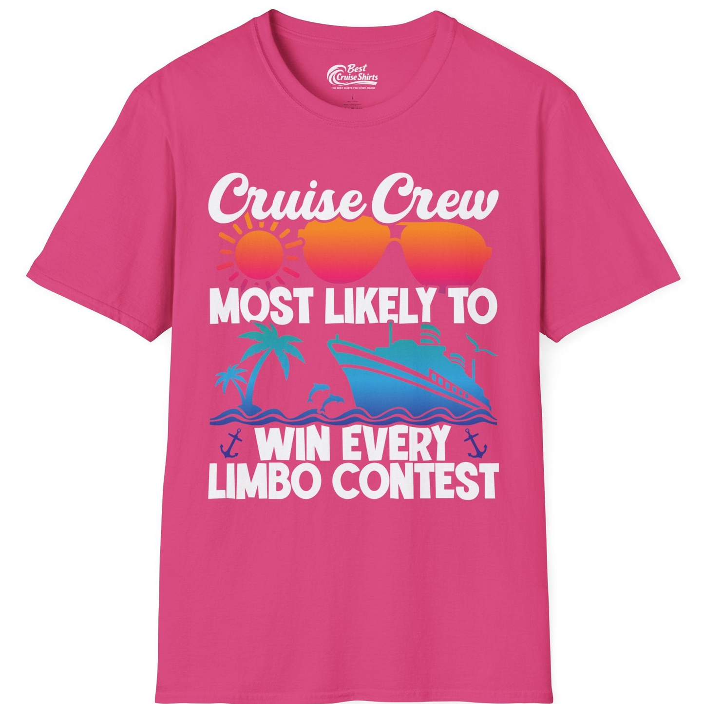 Cruise Crew Limbo Contest Funny Group Caribbean Party Shirt — T-Shirt T-Shirt – Heliconia – Best Cruise Shirts