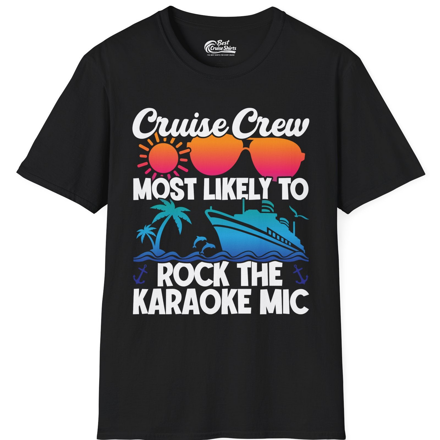 Cruise Crew Karaoke Party Shirt T-Shirt – Black – Best Cruise Shirts
