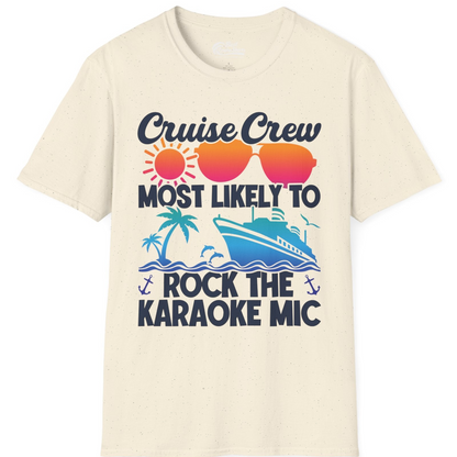 Cruise Crew Karaoke Party Shirt T-Shirt – Natural – Best Cruise Shirts