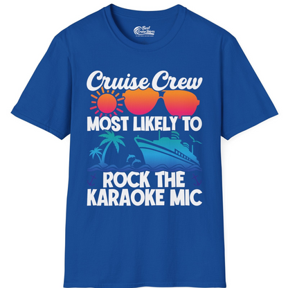Cruise Crew Karaoke Party Shirt T-Shirt – Royal – Best Cruise Shirts