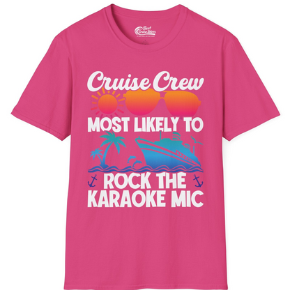 Cruise Crew Karaoke Party Shirt T-Shirt – Heliconia – Best Cruise Shirts
