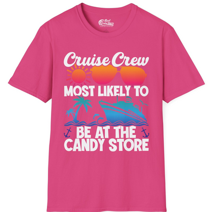 Cruise Crew Most Likely To Be At The Candy Store Tropical Shirt — T-Shirt T-Shirt – Heliconia – Best Cruise Shirts