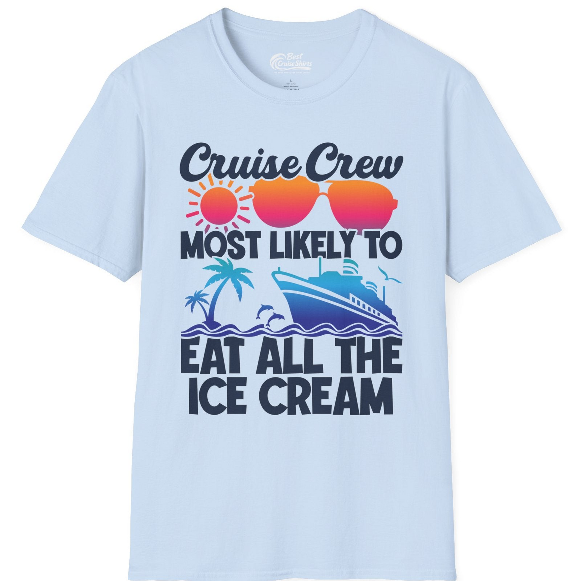 Cruise Crew Shirt T-Shirt – Light Blue – Best Cruise Shirts