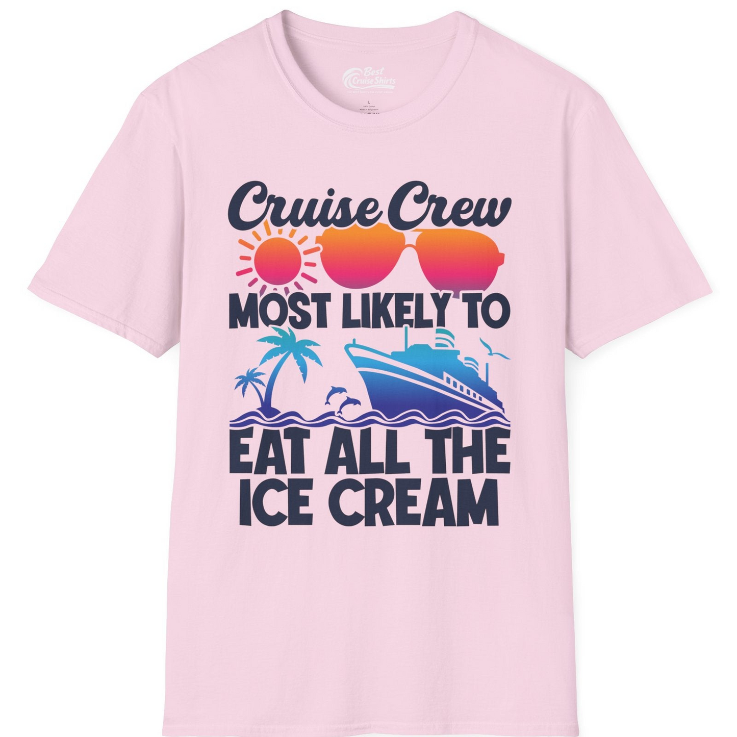 Cruise Crew Shirt T-Shirt – Light Pink – Best Cruise Shirts