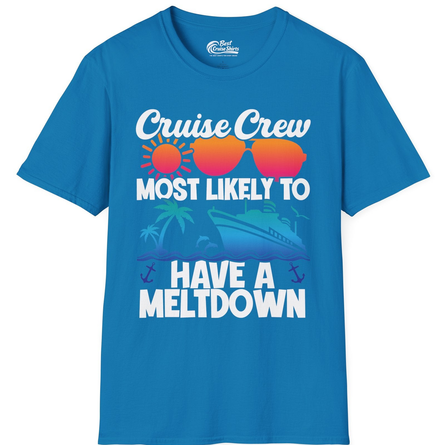 Cruise Crew Meltdown Shirt T-Shirt – Sapphire – Best Cruise Shirts