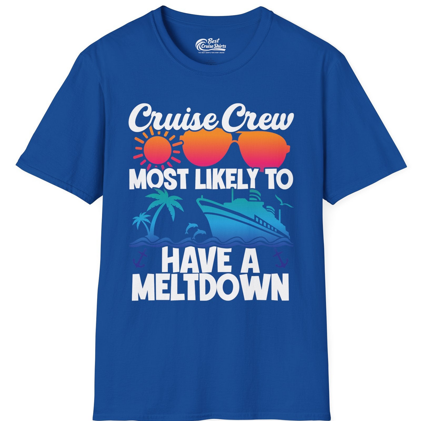 Cruise Crew Meltdown Shirt T-Shirt – Royal – Best Cruise Shirts