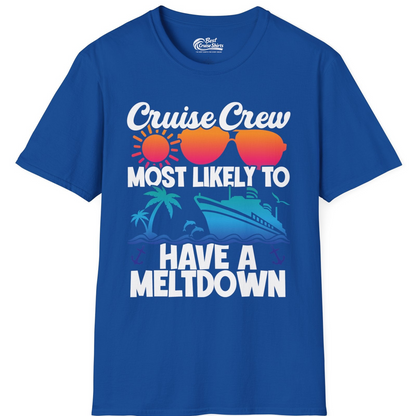 Cruise Crew Meltdown Shirt T-Shirt – Royal – Best Cruise Shirts