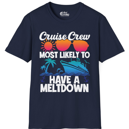 Cruise Crew Meltdown Shirt T-Shirt – Navy – Best Cruise Shirts