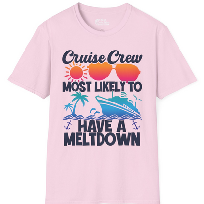 Cruise Crew Meltdown Shirt T-Shirt – Light Pink – Best Cruise Shirts