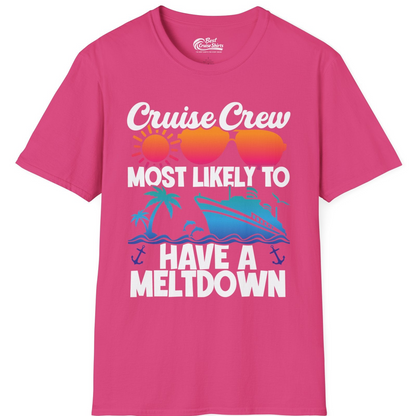 Cruise Crew Meltdown Shirt T-Shirt – Heliconia – Best Cruise Shirts