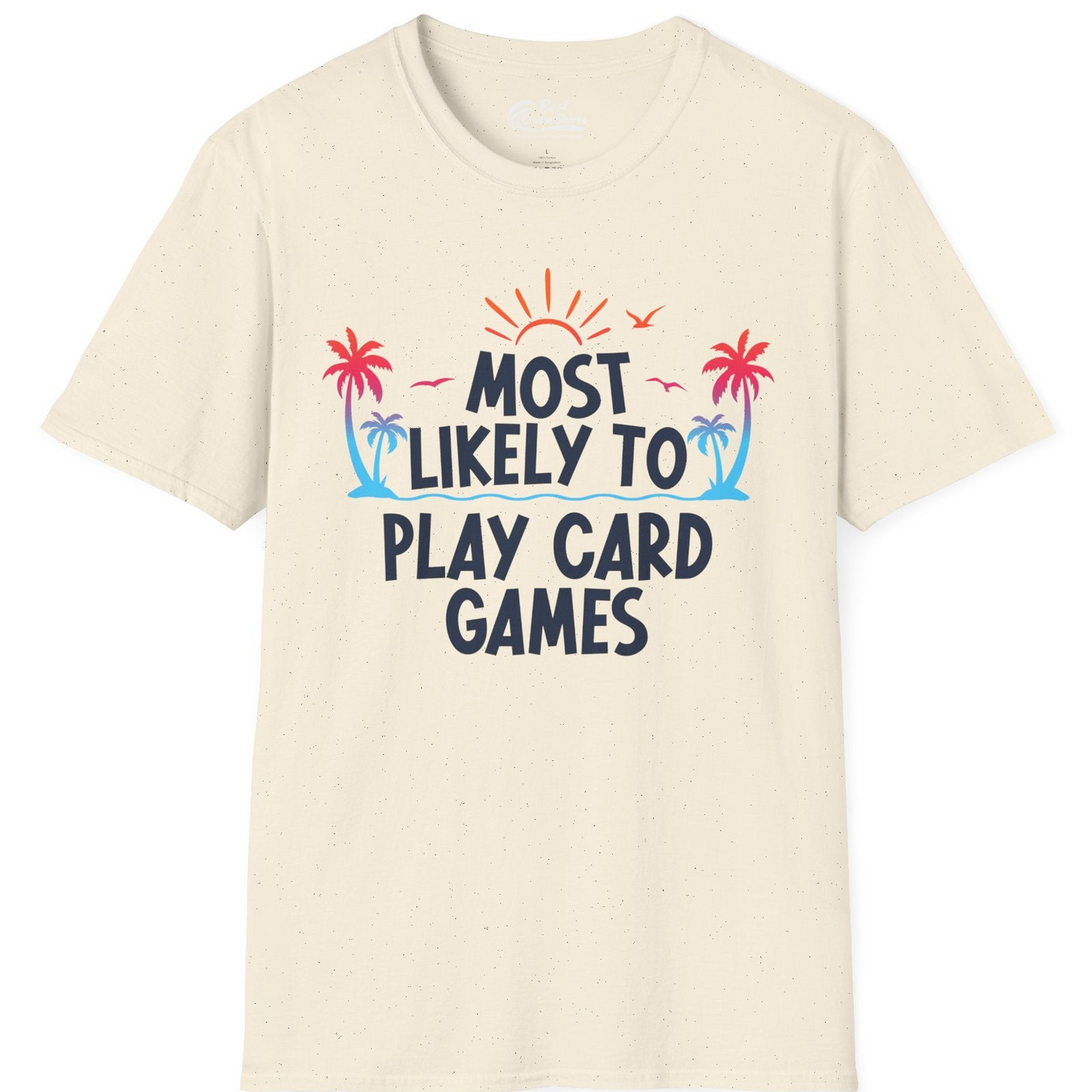 Tropical Cruise Card Game Shirt T-Shirt – Natural – Best Cruise Shirts