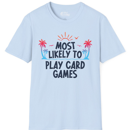 Tropical Cruise Card Game Shirt T-Shirt – Light Blue – Best Cruise Shirts