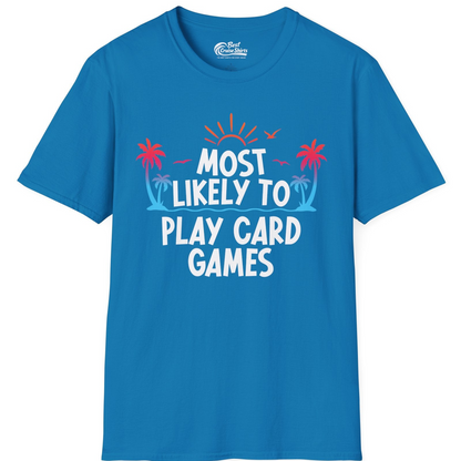 Tropical Cruise Card Game Shirt T-Shirt – Sapphire – Best Cruise Shirts