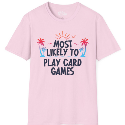 Tropical Cruise Card Game Shirt T-Shirt – Light Pink – Best Cruise Shirts