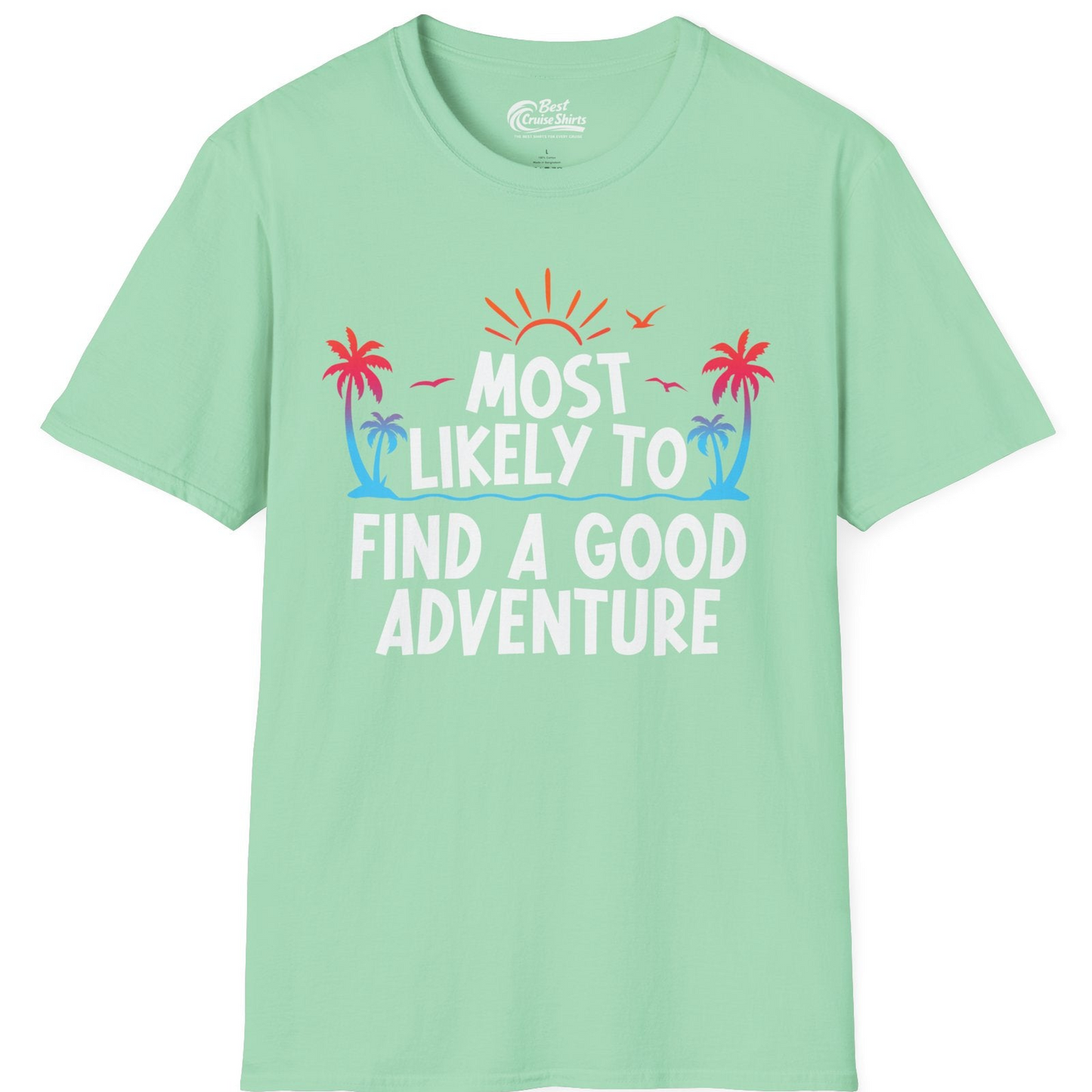 Tropical Adventure Shirt T-Shirt – Mint Green – Best Cruise Shirts