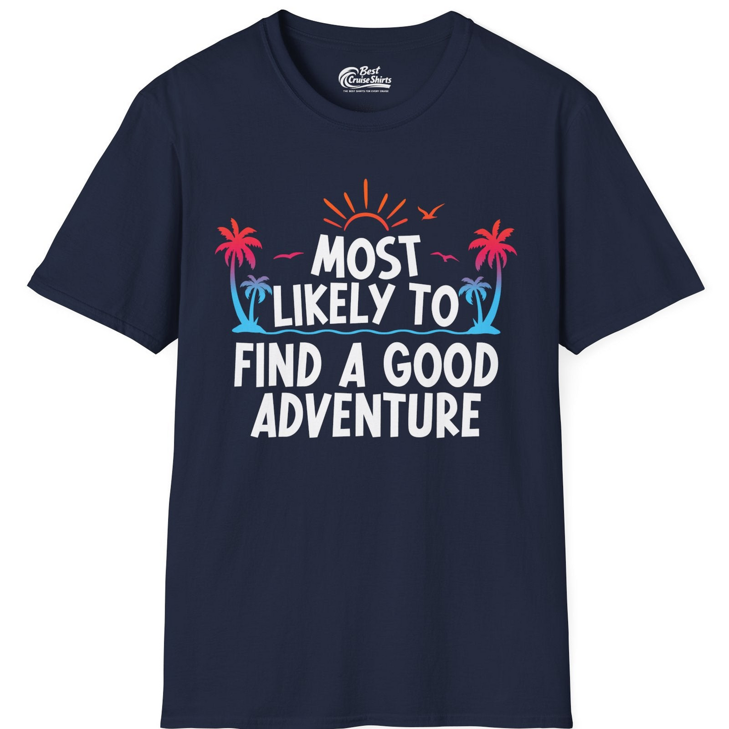Tropical Adventure Shirt T-Shirt – Navy – Best Cruise Shirts