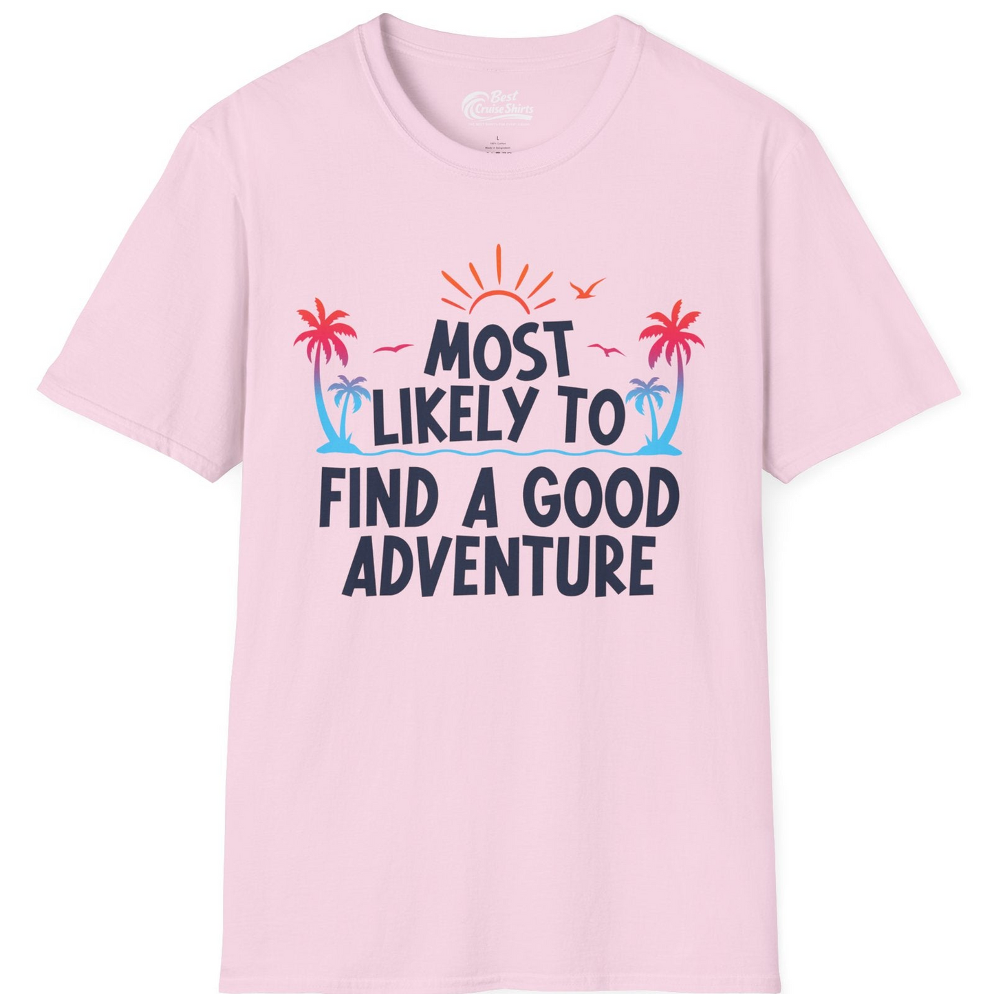Tropical Adventure Shirt T-Shirt – Light Pink – Best Cruise Shirts