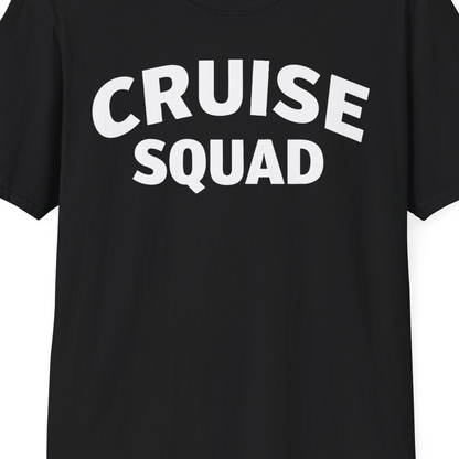 Cruise Squad Shirt T-Shirt – Black – Best Cruise Shirts Close Up