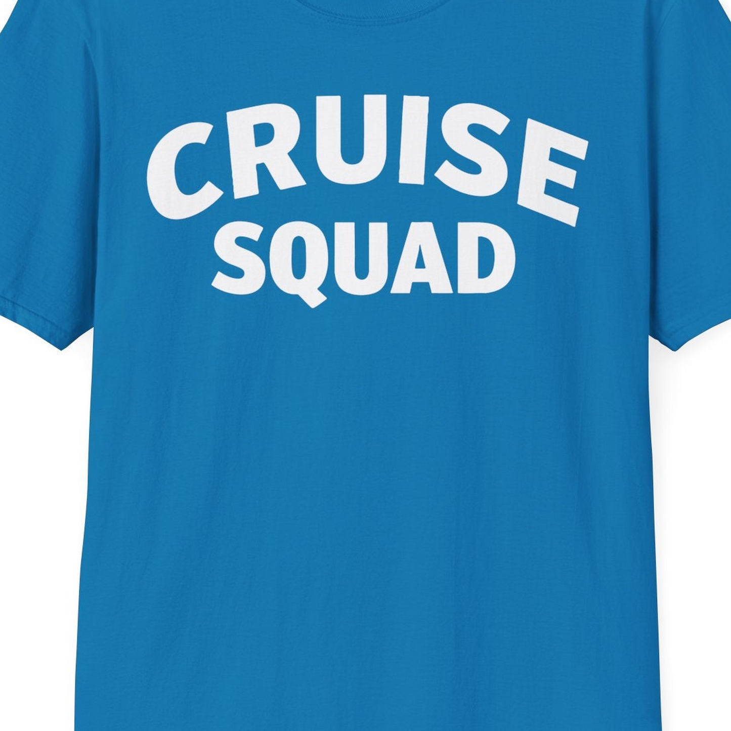 Cruise Squad Shirt T-Shirt – Sapphire – Best Cruise Shirts Close Up