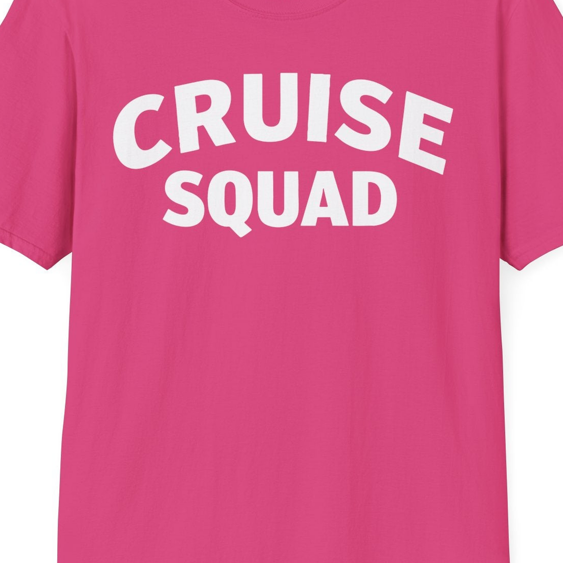 Cruise Squad Shirt T-Shirt – Heliconia – Best Cruise Shirts Close Up