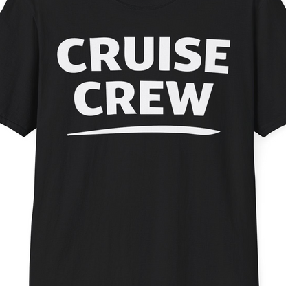 Cruise Crew Shirt T-Shirt – Black – Best Cruise Shirts Close Up