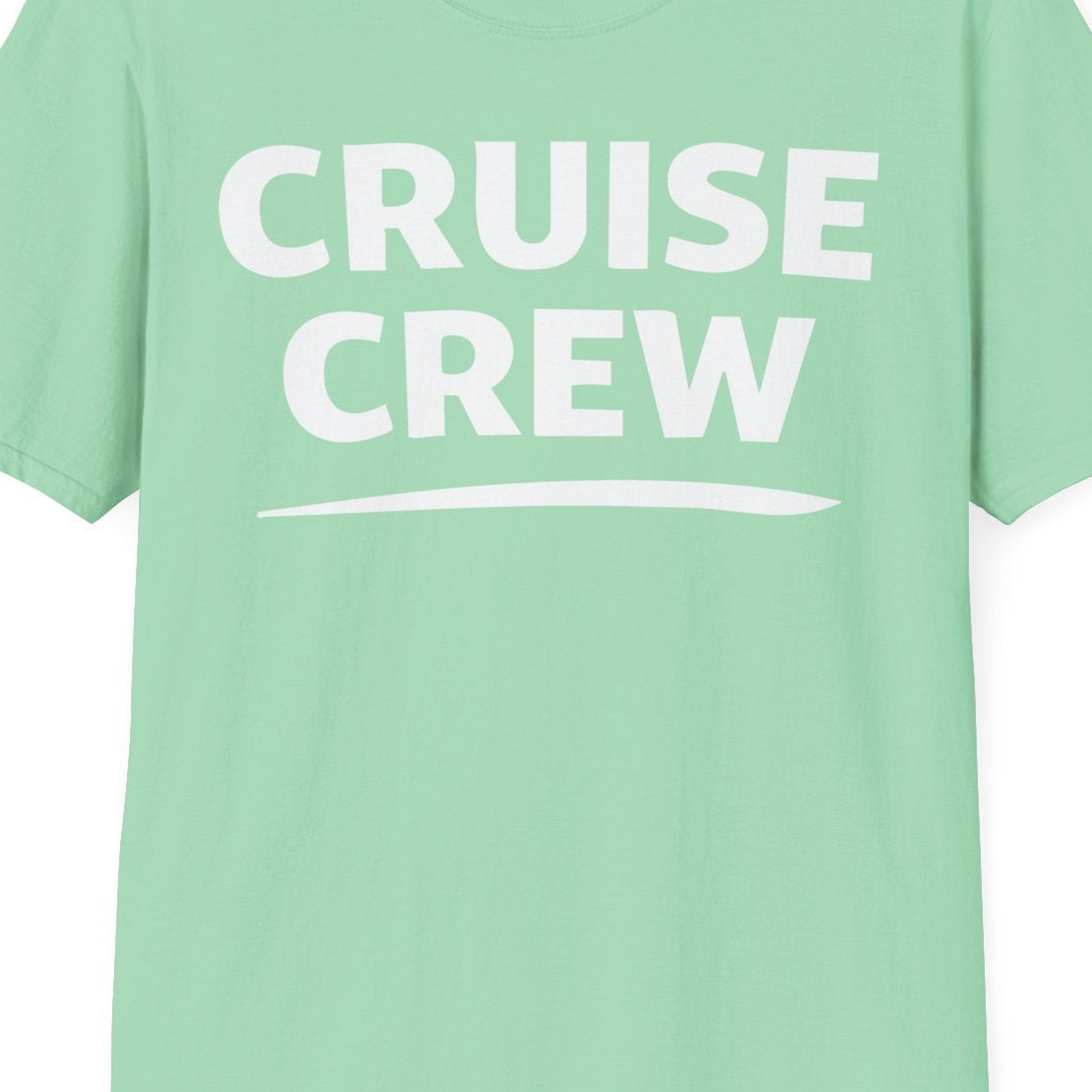 Cruise Crew Shirt T-Shirt – Mint Green – Best Cruise Shirts Close Up