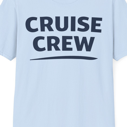 Cruise Crew Shirt T-Shirt – Light Blue – Best Cruise Shirts Close Up