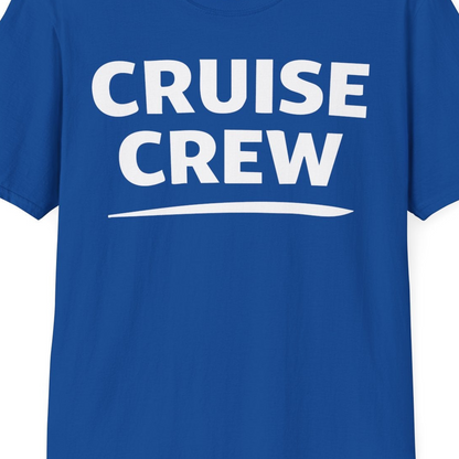 Cruise Crew Shirt T-Shirt – Royal – Best Cruise Shirts Close Up
