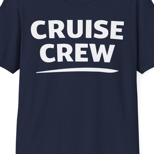 Cruise Crew Shirt T-Shirt – Navy – Best Cruise Shirts Close Up