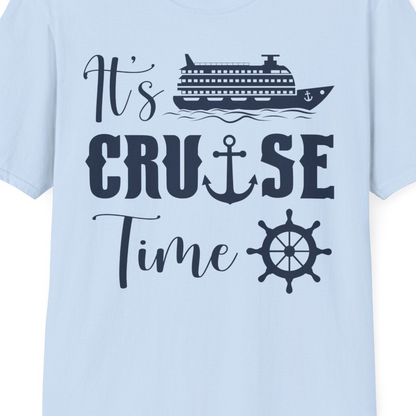 It’s Cruise Time Shirt T-Shirt – Light Blue – Best Cruise Shirts Close Up