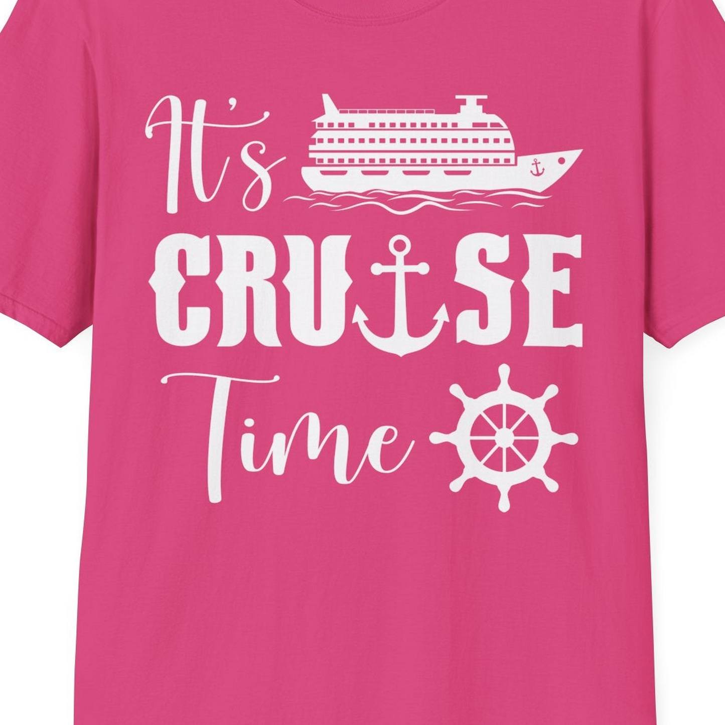 It’s Cruise Time Shirt T-Shirt – Heliconia – Best Cruise Shirts Close Up