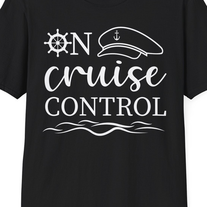 On Cruise Control Shirt T-Shirt – Black – Best Cruise Shirts Close Up