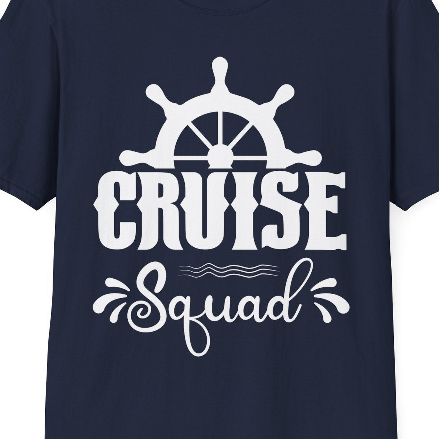 Cruise Squad Shirt T-Shirt – Navy – Best Cruise Shirts Close Up