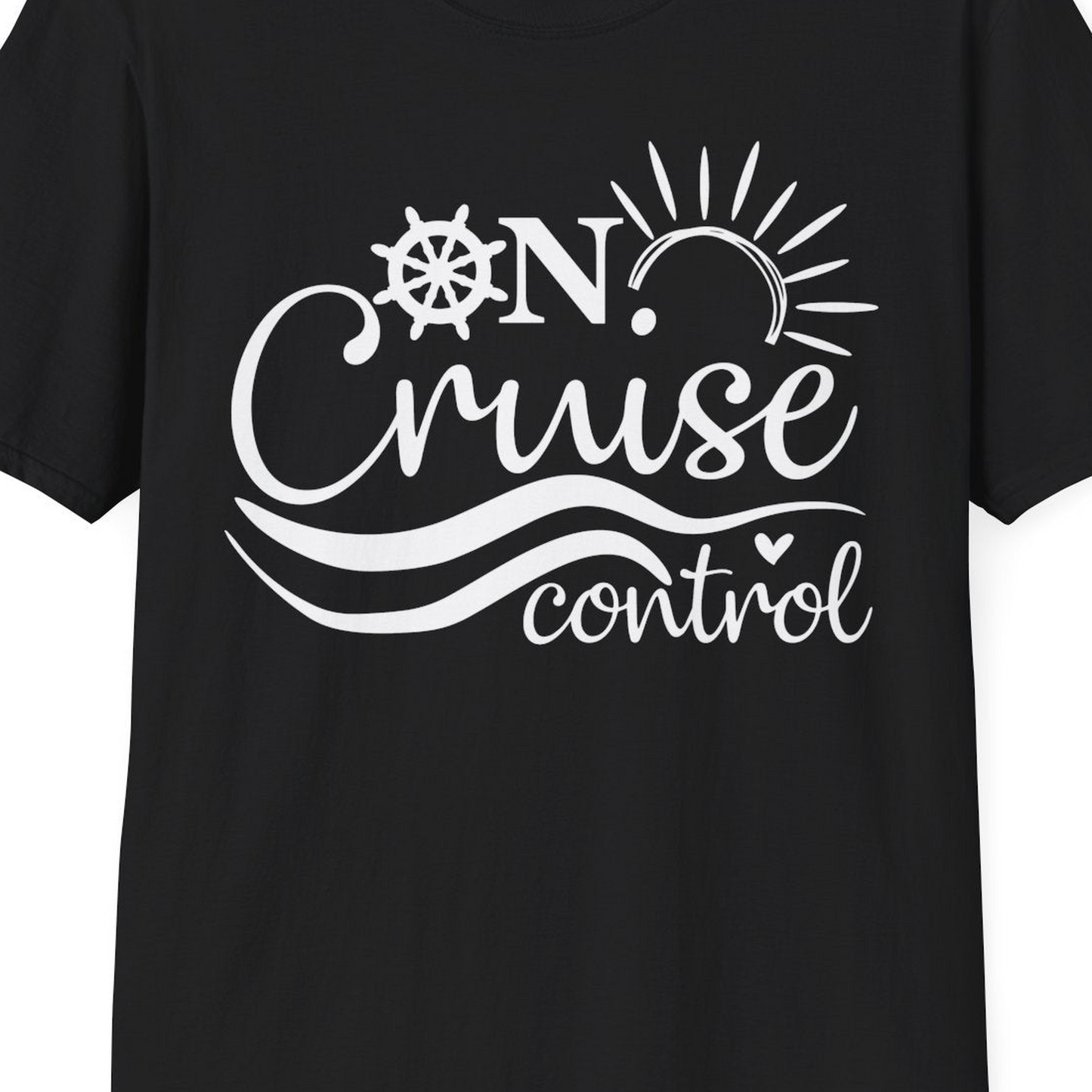 On Cruise Control Shirt T-Shirt – Black – Best Cruise Shirts Close Up
