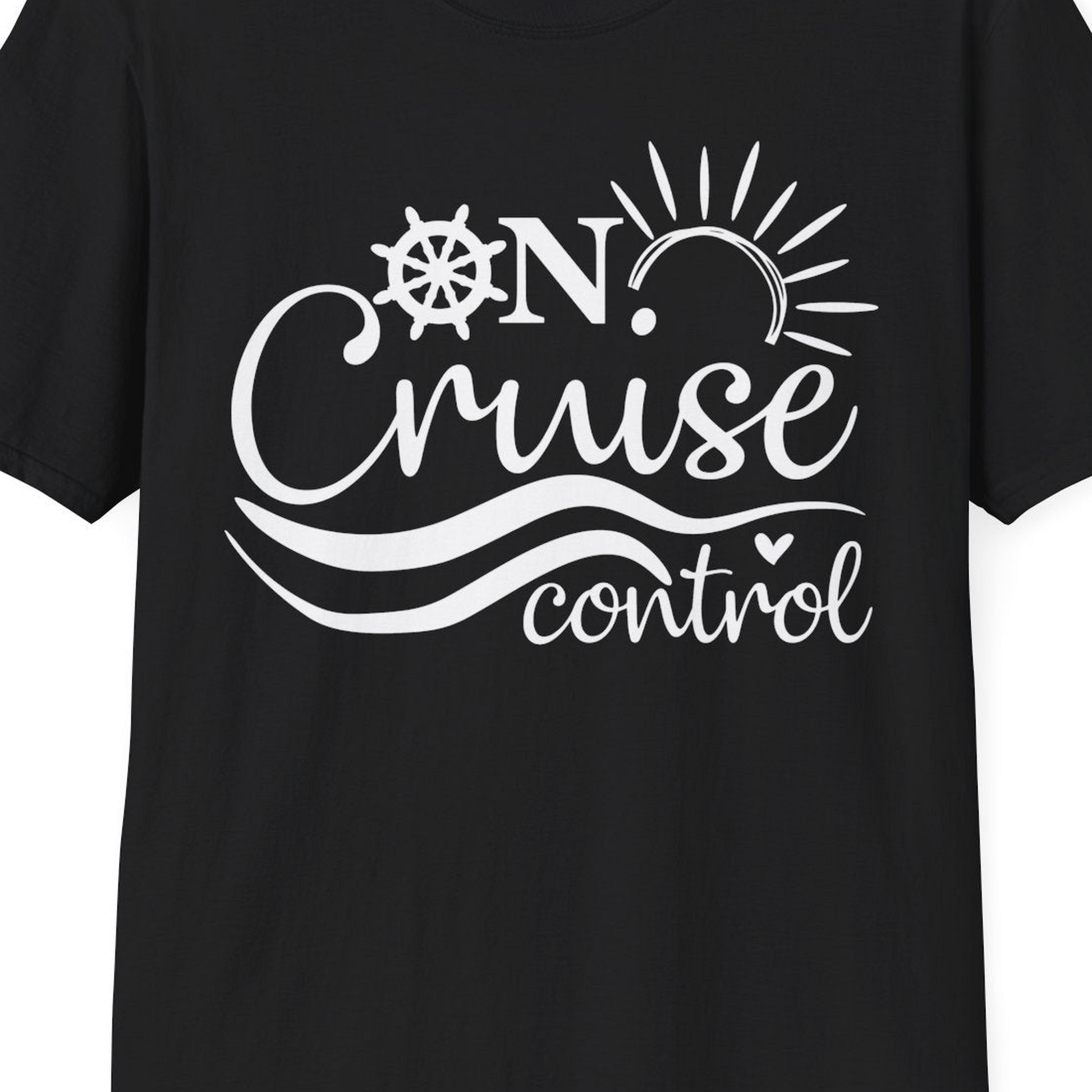 On Cruise Control Shirt T-Shirt – Black – Best Cruise Shirts Close Up