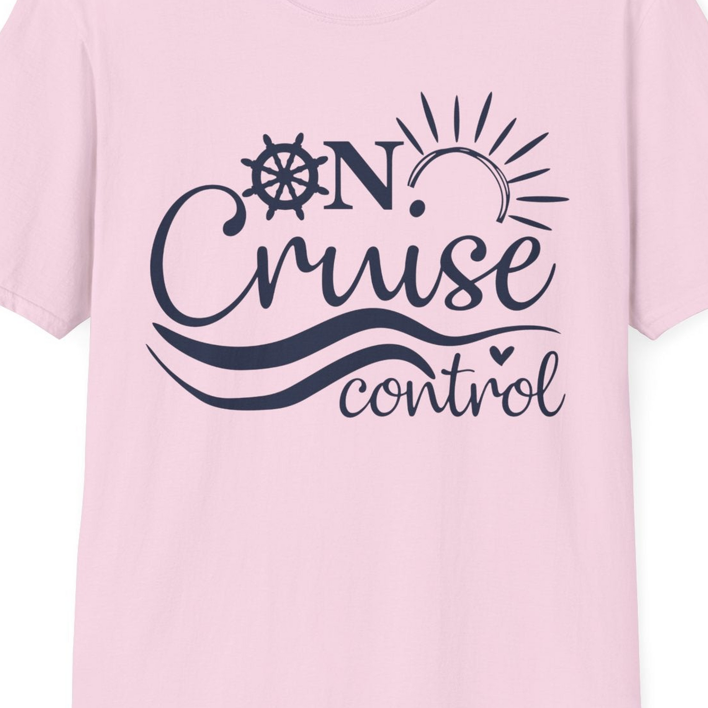 On Cruise Control Shirt T-Shirt – Light Pink – Best Cruise Shirts Close Up