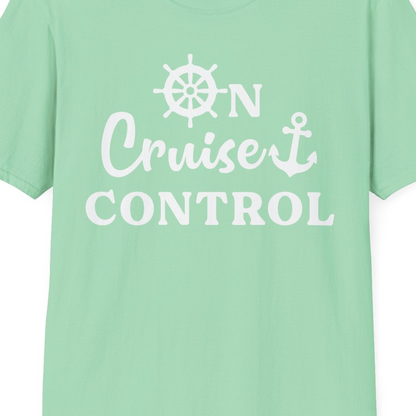 On Cruise Control Shirt T-Shirt – Mint Green – Best Cruise Shirts Close Up