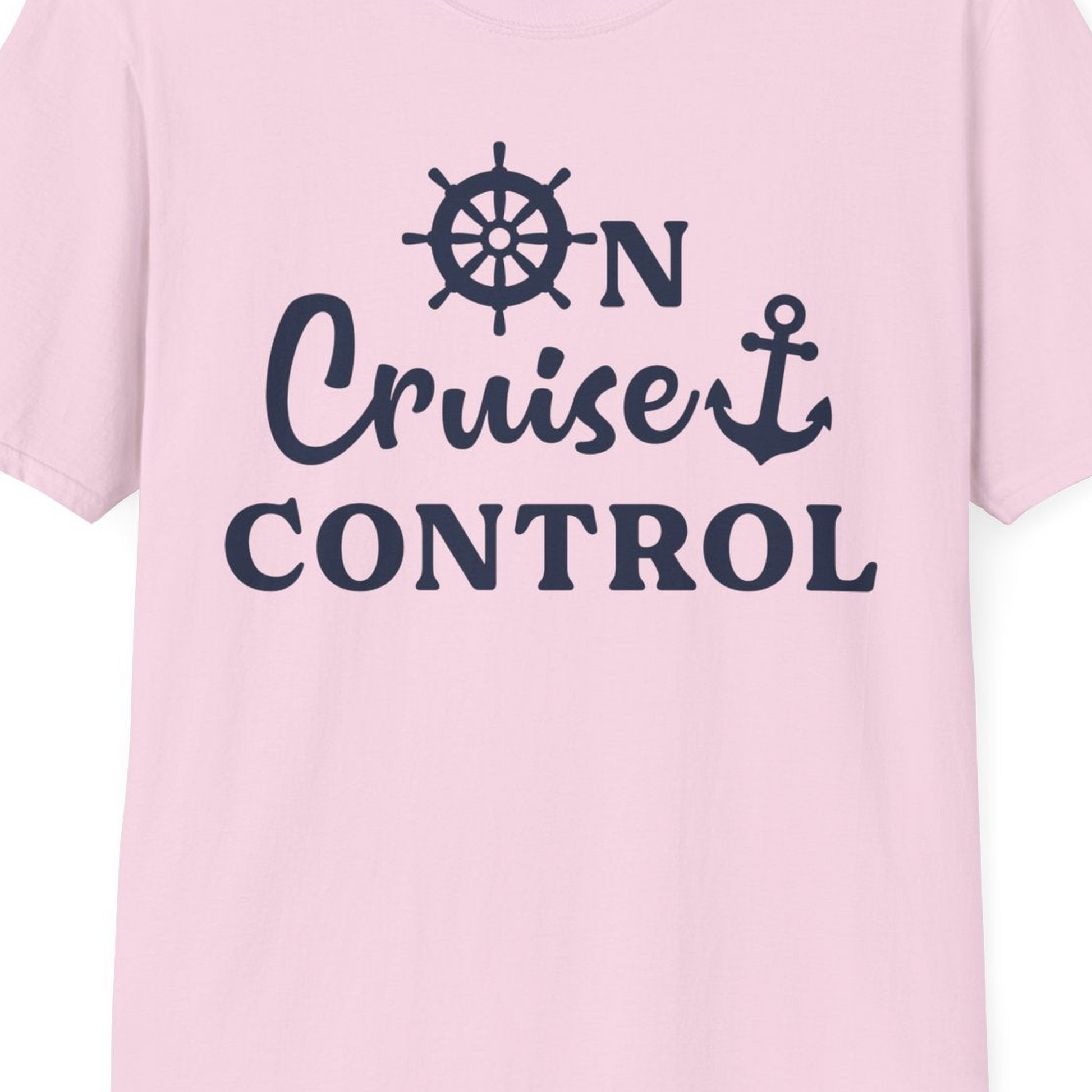 On Cruise Control Shirt T-Shirt – Light Pink – Best Cruise Shirts Close Up