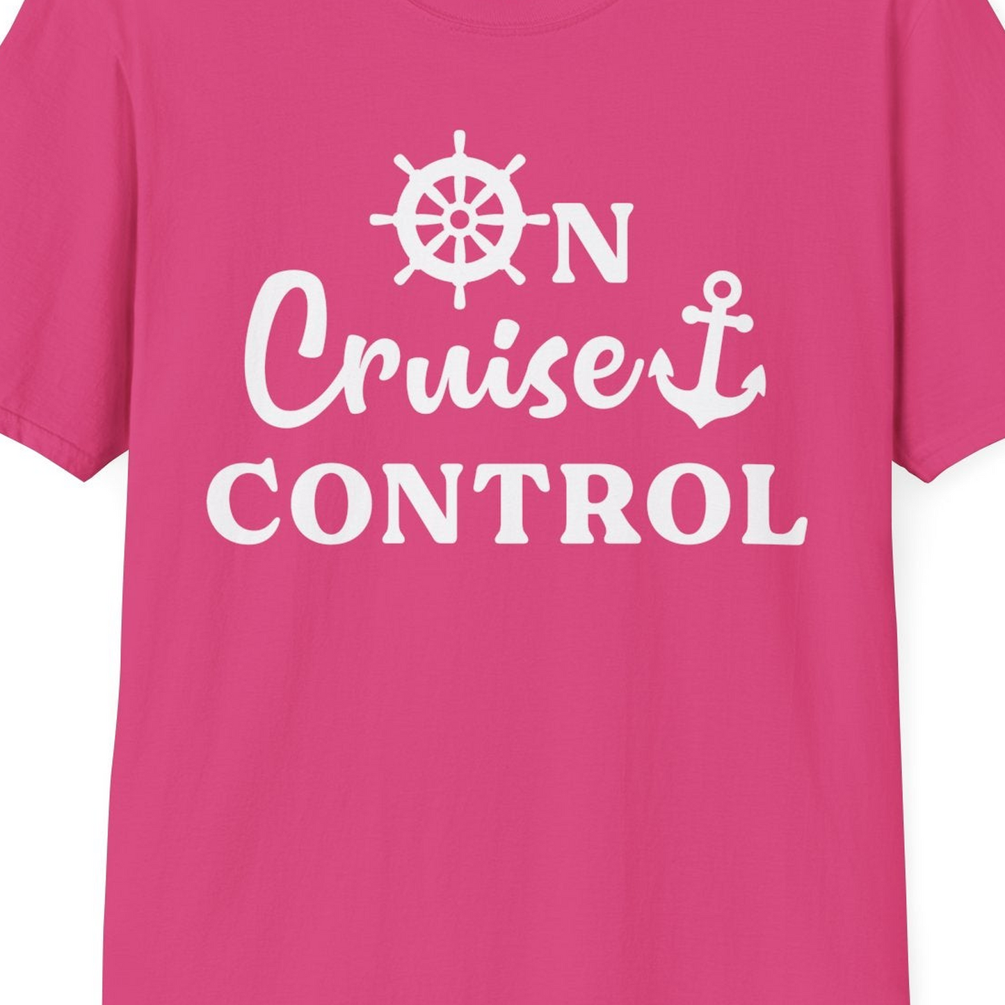 On Cruise Control Shirt T-Shirt – Heliconia – Best Cruise Shirts Close Up
