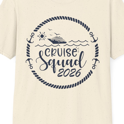 Cruise Squad 2026 Shirt T-Shirt – Natural – Best Cruise Shirts Close Up