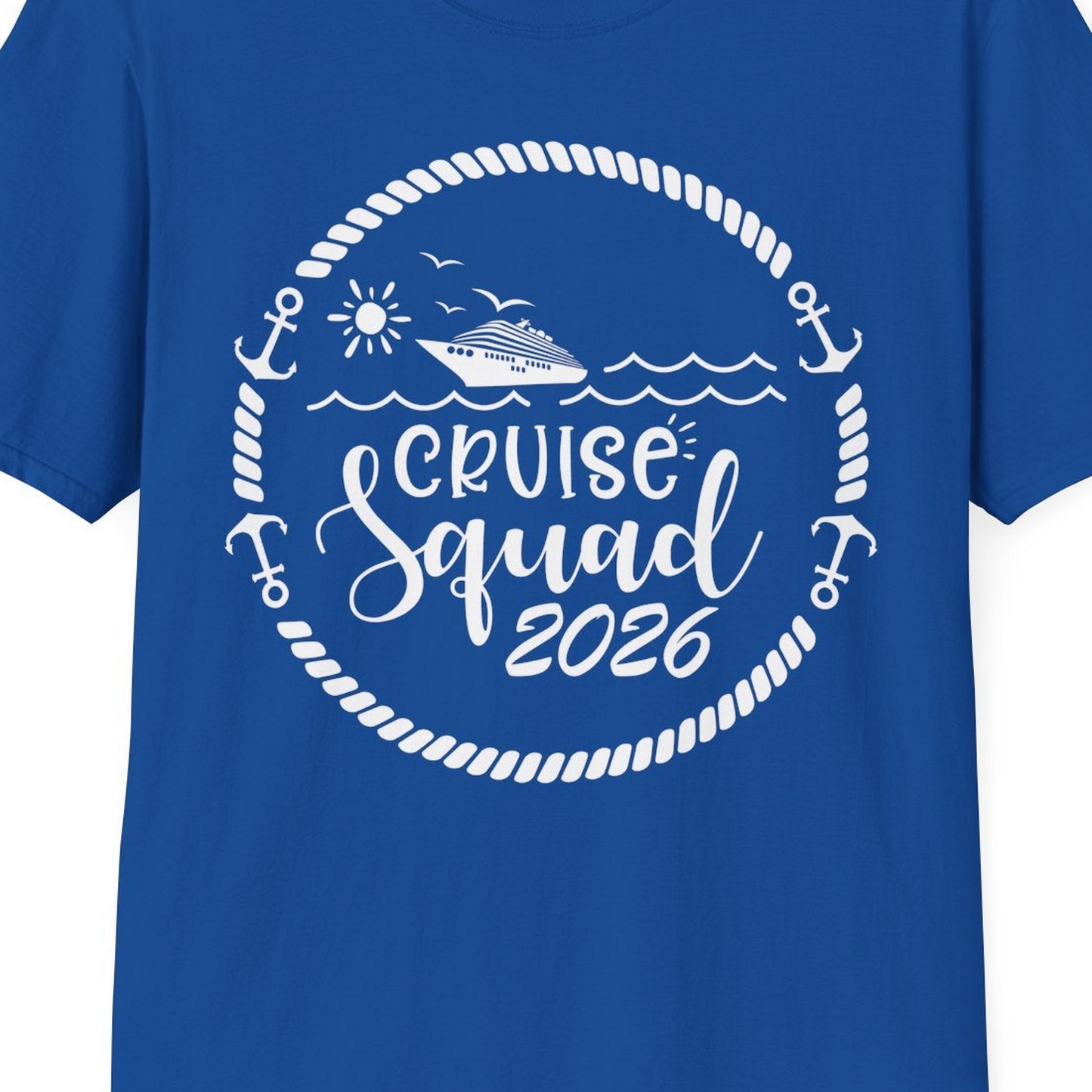 Cruise Squad 2026 Shirt T-Shirt – Royal – Best Cruise Shirts Close Up