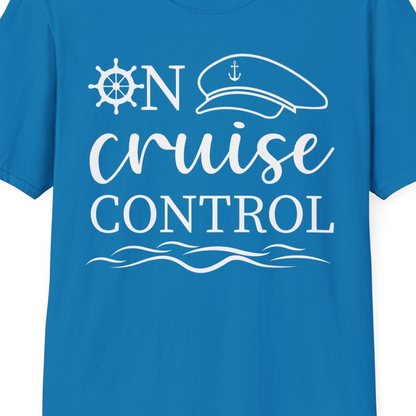 On Cruise Control Shirt T-Shirt – Sapphire – Best Cruise Shirts Close Up