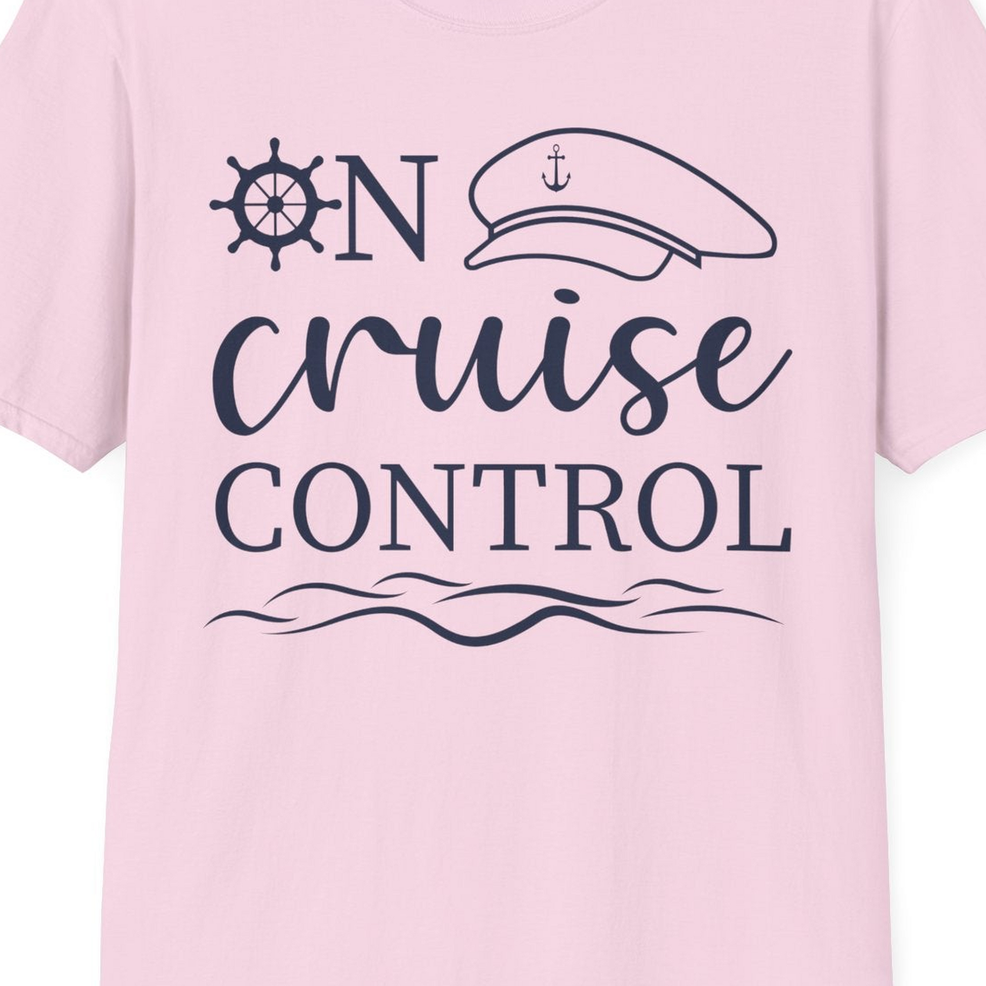 On Cruise Control Shirt T-Shirt – Light Pink – Best Cruise Shirts Close Up