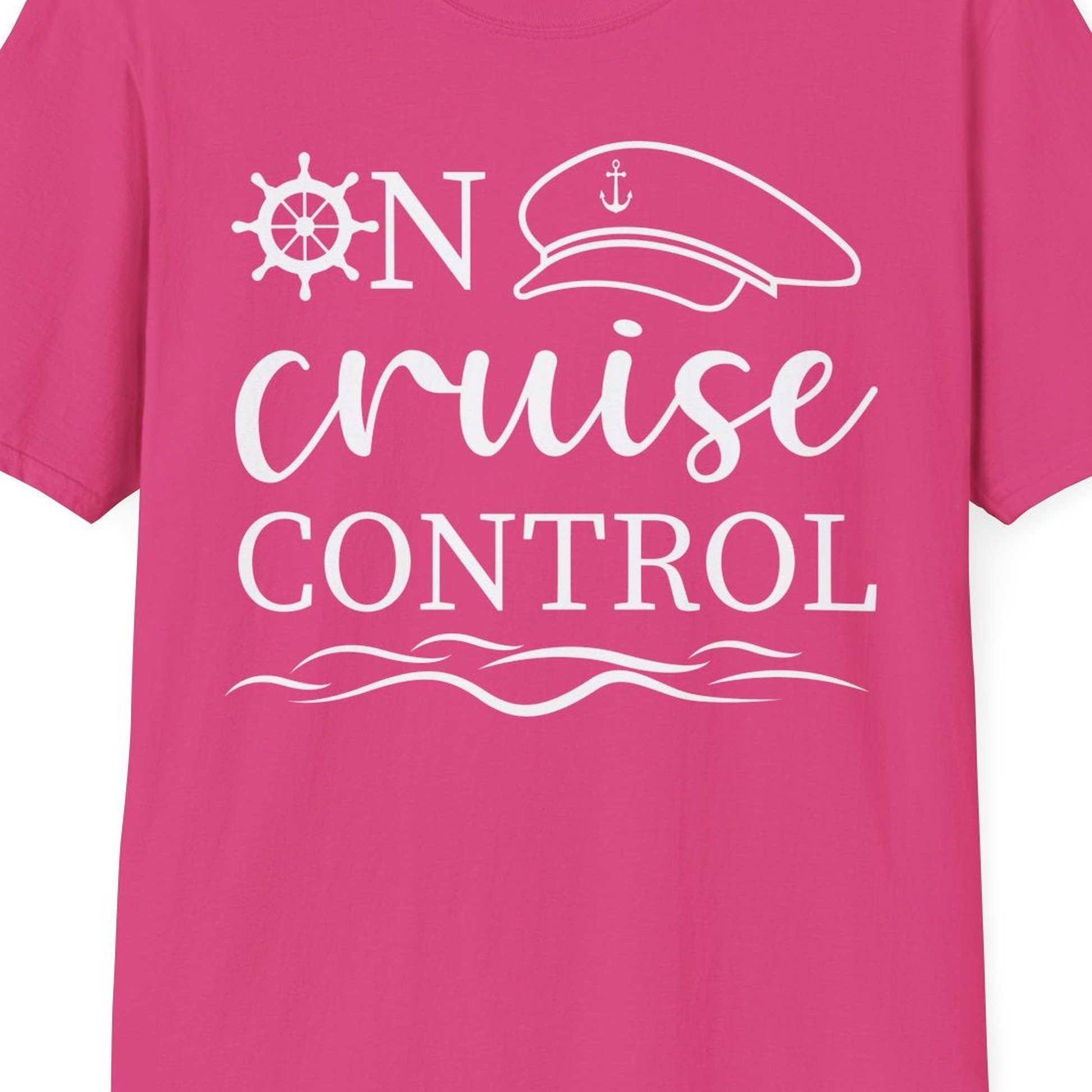 On Cruise Control Shirt T-Shirt – Heliconia – Best Cruise Shirts Close Up
