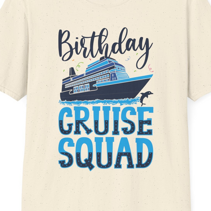 Birthday Cruise Squad Shirt T-Shirt – Natural – Best Cruise Shirts Close Up